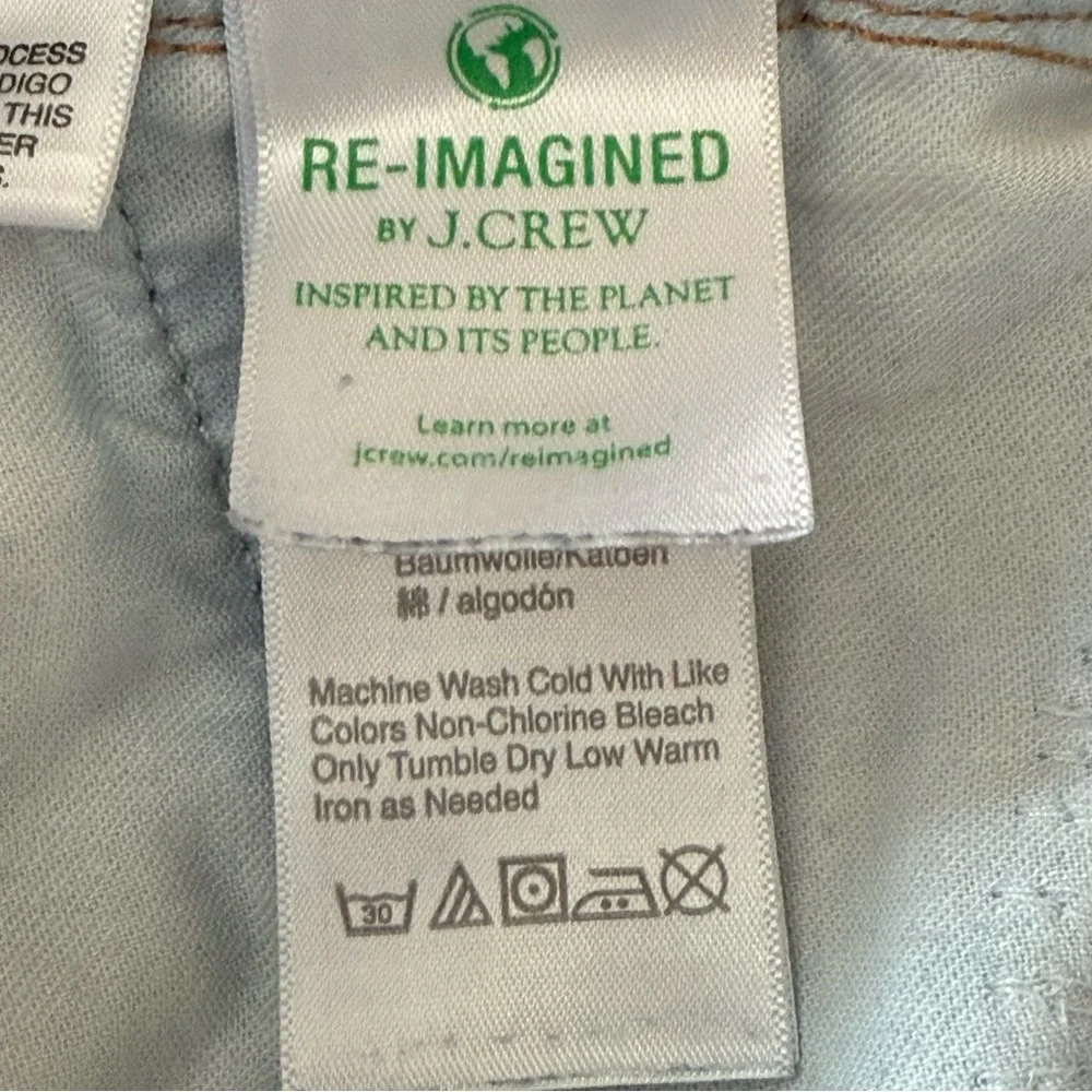 Point Sur‎ for J.Crew Slouchy Boyfriend Light Wash Distressed Jean Size 24